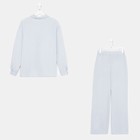 Пижама женская (рубашка, брюки) KAFTAN Basic, размер 44-46, серо-голубая - Фото 9