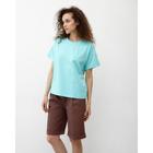 Футболка женская MINAKU REGULAR FIT: цвет голубой, р-р 46 - Фото 2