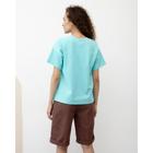 Футболка женская MINAKU REGULAR FIT: цвет голубой, р-р 46 - Фото 3