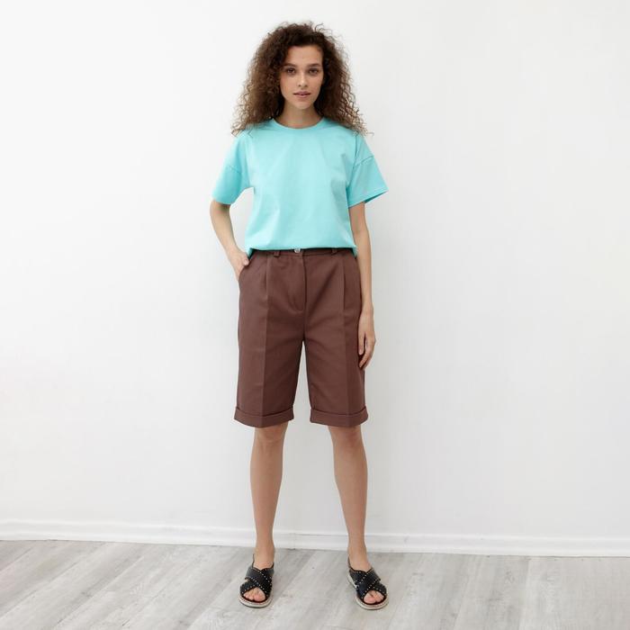 Футболка женская MINAKU REGULAR FIT: цвет голубой, р-р 48 - Фото 1