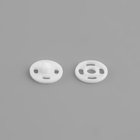 Кнопки пришивные, d=7 мм, 10 шт., белые - Фото 2