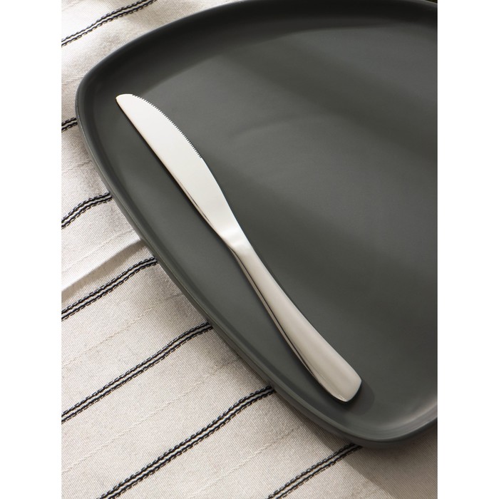 Нож столовый из нержавеющей стали Magistro «Эми», длина 22,6 см, цвет серебряный - Фото 1