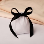 Мешочек подарочный «Нежность», 7 х 9 см, цвет бело-чёрный - Фото 2