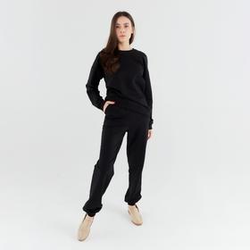 Костюм женский (свитшот, брюки) MINAKU: Casual Collection цвет чёрный, размер 48