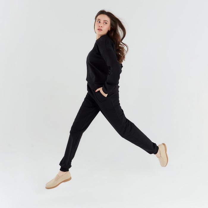 Костюм женский (свитшот, брюки) MINAKU: Casual Collection цвет чёрный, размер 50 49820