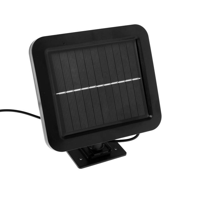 Светодиодный прожектор на солнечной батарее 16 Вт, выносная панель, пульт ДУ, 15 × 13 × 7 см, 6500К - фото 1898437822