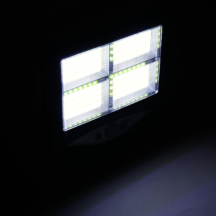 Светодиодный прожектор на солнечной батарее 16 Вт, выносная панель, пульт ДУ, 15 × 13 × 7 см, 6500К - фото 1898437828