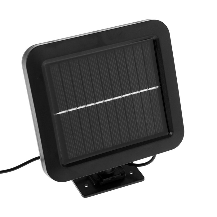Светодиодный прожектор на солнечной батарее 18 Вт, выносная панель, пульт ДУ, 15 × 13 × 7 см, 6500К - фото 1863098882