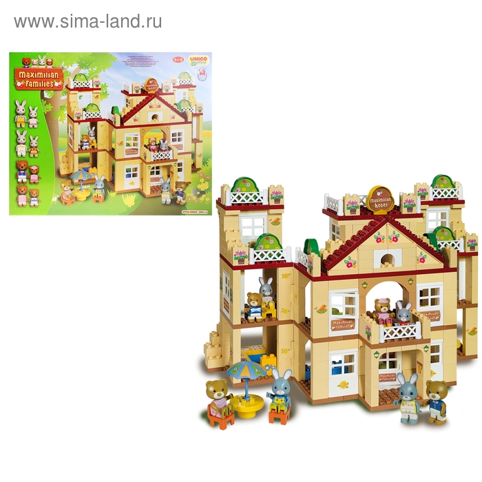 Конструктор Unico plus Maximilian "Гостиница" в пакете - Фото 1
