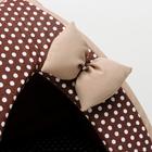 Домик-вигвам для животных «Нежность», 40×40×37 см, бязь, коричневый - Фото 2