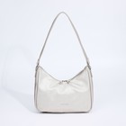 Сумка-багет, отдел на молнии, наружный карман, цвет бежевый - Фото 1