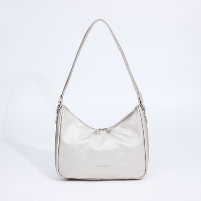 Сумка-багет, отдел на молнии, наружный карман, цвет бежевый