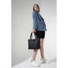 Сумка-тоут, отдел на молнии, наружный карман, цвет чёрный - Фото 4