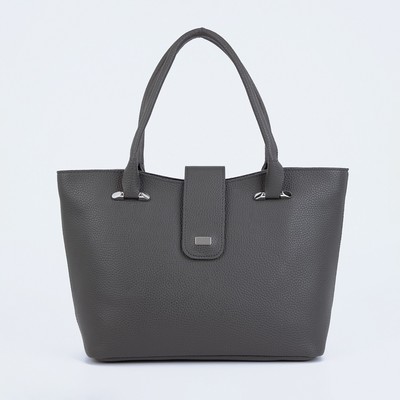 Сумка-тоут на молнии, цвет серый