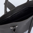 Сумка-тоут на молнии, цвет серый - Фото 3