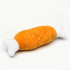 Игрушка для собак "Мягкая косточка" с пищалкой, 19 см, оранжевая - фото 6418347