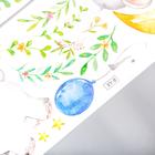 Наклейка пластик интерьерная цветная "Слоники-малыши" 30х90 см набор 2 листа - фото 24367667