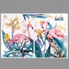 Наклейка интерьерная цветная «Розовые фламинго в джунглях», 60×90 см - фото 57945587