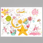 Наклейка интерьерная цветная «Зайки, воздушные шары и звёзды», 60×90 см 5494938