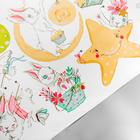 Наклейка интерьерная цветная «Зайки, воздушные шары и звёзды», 60×90 см - фото 61536367