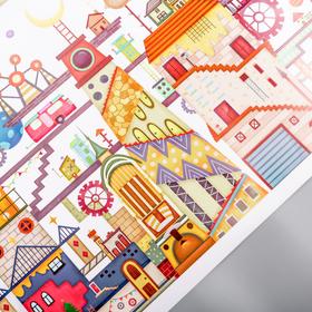 Наклейка интерьерная цветная «Город механиков», 60×90 см