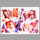 Наклейка интерьерная цветная «Зверята и транспорт», 60×85 см - фото 63053289