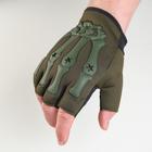 Перчатки без пальцев тактические мужские "Storm tactic" размер - M, хаки - Фото 2