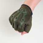 Перчатки без пальцев тактические мужские "Storm tactic" размер - M, хаки - Фото 5
