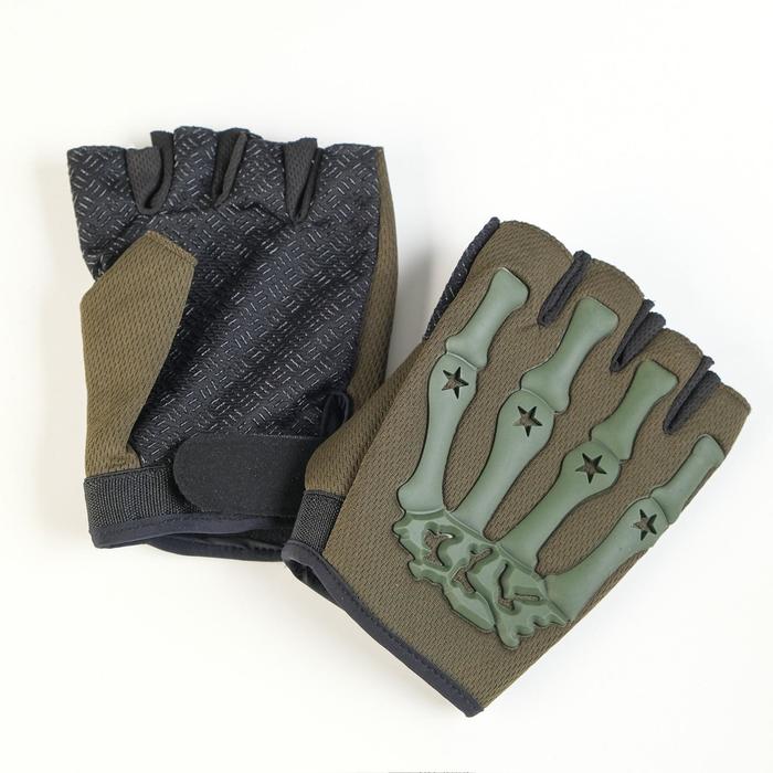 Перчатки без пальцев тактические мужские "Storm tactic" размер - M, хаки - Фото 1