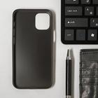 Чехол LuazON для телефона iPhone 12 mini, пластиковый, тонкий, прозрачный черный - Фото 2