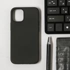 Чехол LuazON для телефона iPhone 12 mini, Soft-touch силикон, черный - Фото 1