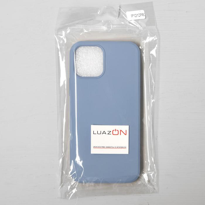 Чехол LuazON для телефона iPhone 12/12 Pro, Soft-touch силикон, голубой - фото 51874176