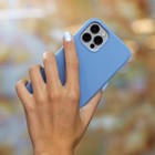 Чехол Luazon для телефона iPhone 12/12 Pro, Soft-touch силикон, голубой - Фото 4