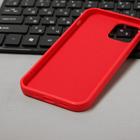 Чехол Luazon для телефона iPhone 12/12 Pro, Soft-touch силикон, красный - Фото 3