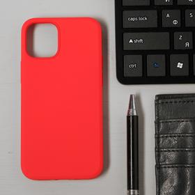 Чехол LuazON для телефона iPhone 12 mini, Soft-touch силикон, красный