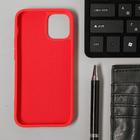 Чехол LuazON для телефона iPhone 12 mini, Soft-touch силикон, красный - Фото 2