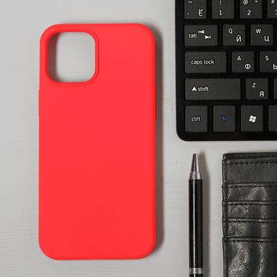 Чехол Luazon для телефона iPhone 12 Pro Max, Soft-touch силикон, красный