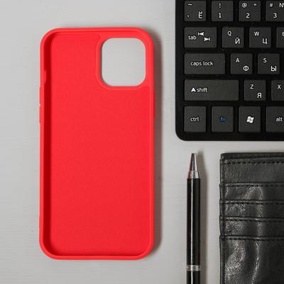 Чехол Luazon для телефона iPhone 12 Pro Max, Soft-touch силикон, красный