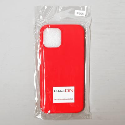 Чехол Luazon для телефона iPhone 12 Pro Max, Soft-touch силикон, красный