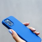 Чехол Luazon для телефона iPhone 12/12 Pro, Soft-touch силикон, синий - Фото 5