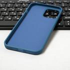 Чехол Luazon для телефона iPhone 12 Pro Max, Soft-touch силикон, синий - Фото 3