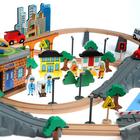 Деревянная игрушка «Железная дорога» 95 деталей, 52,5×33×12,5 см - фото 9113134
