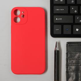 Чехол LuazON для телефона iPhone 12 mini, Soft-touch силикон, красный