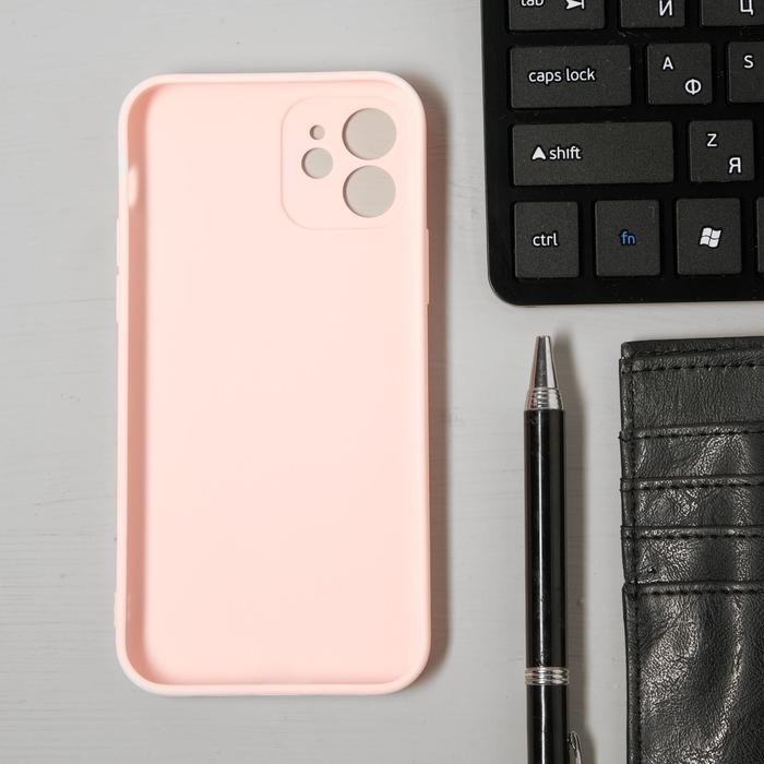 Чехол LuazON для телефона iPhone 12, Soft-touch силикон, розовый - Фото 1