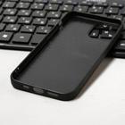 Чехол LuazON для iPhone 12/12 Pro, поддержка MagSafe, вставка из стекла и кожи, оранжевый - Фото 3