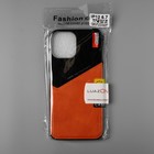Чехол LuazON для iPhone 12 Pro Max, поддержка MagSafe, вставка из стекла и кожи, оранжевый - Фото 4
