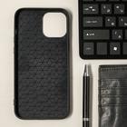 Чехол LuazON для iPhone 12 Pro Max, поддержка MagSafe, вставка из стекла и кожи, зеленый - Фото 2