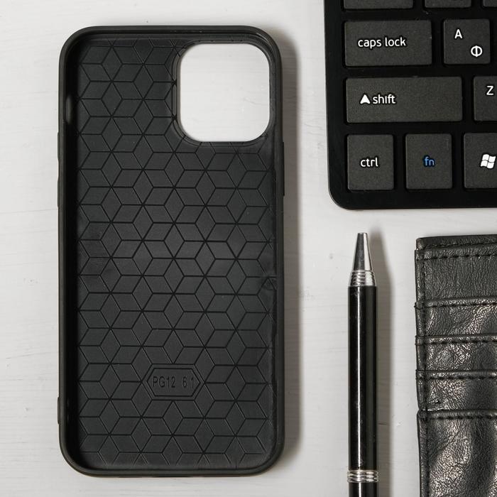 Чехол LuazON для iPhone 12/12 Pro, поддержка MagSafe, вставка из стекла и кожи, черный - фото 51795596 Чехол LuazON для iPhone 12/12 Pro, поддержка MagSafe, вставка из стекла и кожи, черный - фото 51795596