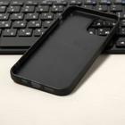 Чехол Luazon для iPhone 12/12 Pro, поддержка MagSafe, вставка из стекла и кожи, красный - Фото 3