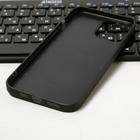 Чехол Luazon для iPhone 12 Pro Max, поддержка MagSafe, вставка из стекла и кожи, синий - Фото 3